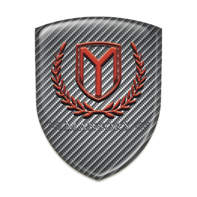 Mansory Car Accessories Badge Classic carbon Red Logo 