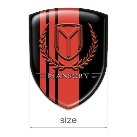 Mansory Silicone Shield Black with Red Tapes and Red Logo 
