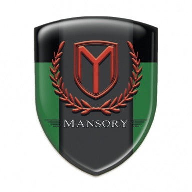 Mansory Tuning Badge Green Black Print 