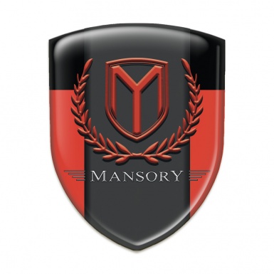 Mansory Car Accessories Badge Red Black Print 