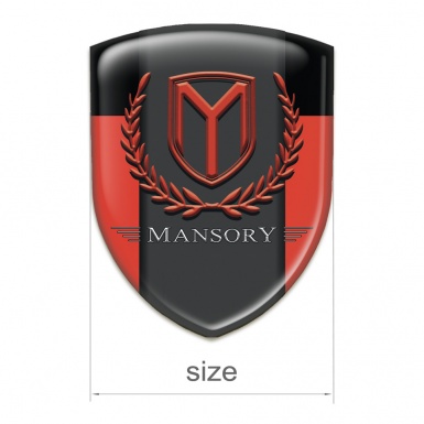 Mansory Car Accessories Badge Red Black Print 