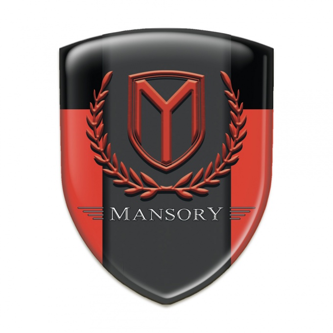 Mansory Car Accessories Badge Red Black Print 
