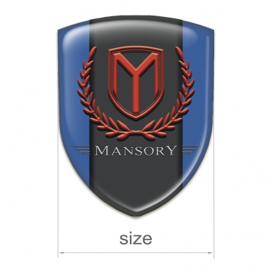 Mansory Silicone Emblem Stylish Blue Print 