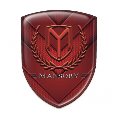 Mansory Tuning Badge red V Shape Details Effect 