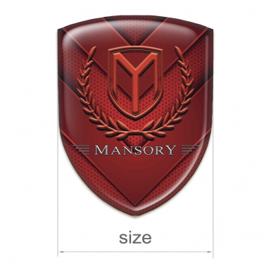 Mansory Tuning Badge red V Shape Details Effect 