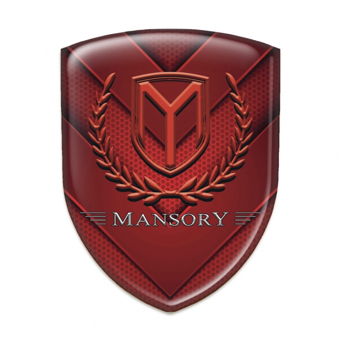 Mansory Tuning Badge red V Shape Details Effect 