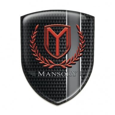 Mansory Car Accessories Badge Black with Grey Band Decoration 