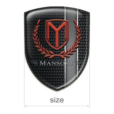 Mansory Car Accessories Badge Black with Grey Band Decoration 