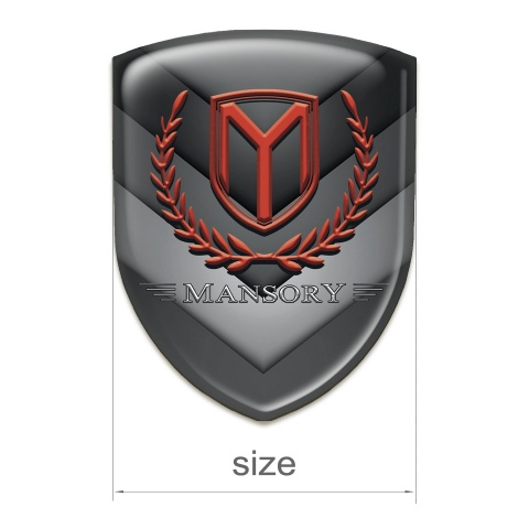 Mansory Silicone Shield Grey Black V Shape elements Print 