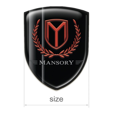 Mansory Auto Emblem Black with Grey Lines Style 