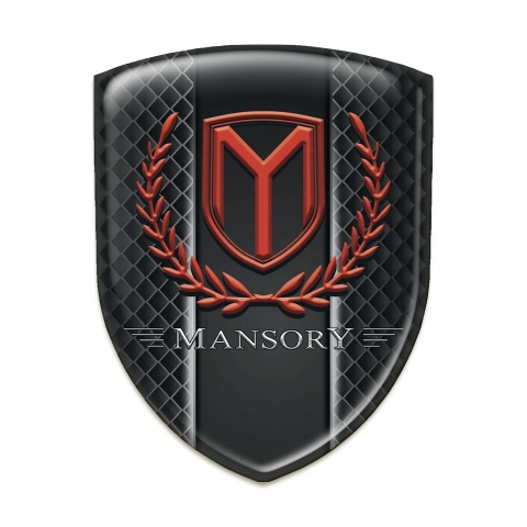 Mansory Silicone Emblem Dark Grid Print 