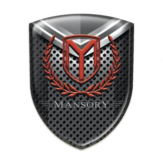 Mansory Silicone Badge Perforated base with Grey Detail 