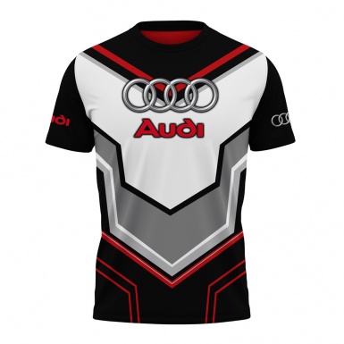 Audi Short Sleeve T-shirt Black White