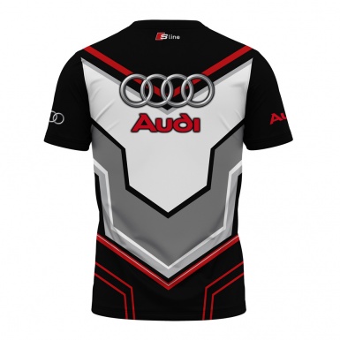 Audi Short Sleeve T-shirt Black White