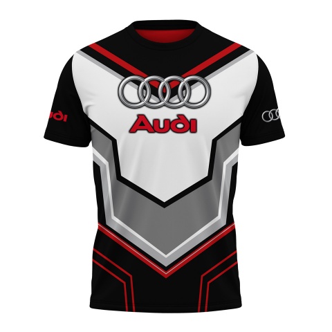 Audi Short Sleeve T-shirt Black White