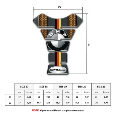 BMW Tank Pad Protector Honeycomb element Motorrad Edition 