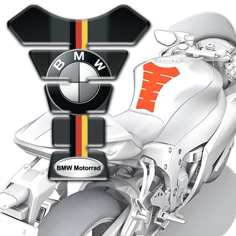BMW Tank Protector dark Version Mottorad Logo 