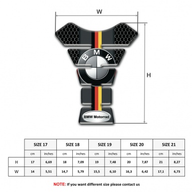 BMW Motorred High End Tank Protector Anti Slip Sticker style 