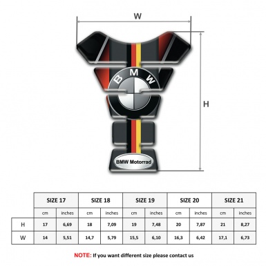BMW Motorred Tank Protector High-Quality German Flag style 