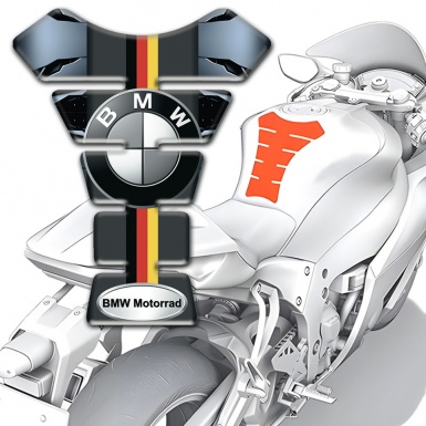 BMW Tank Guard Pads German Flag logo Style 