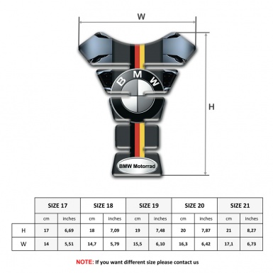 BMW Tank Guard Pads German Flag logo Style 