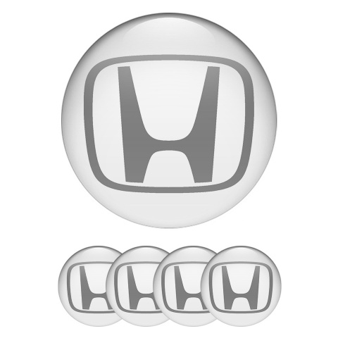 Honda Wheel Emblems for Center Cap White Grey