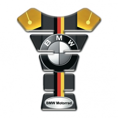 BMW Tank Pad Protector Yelloow Black base German Flag motif 