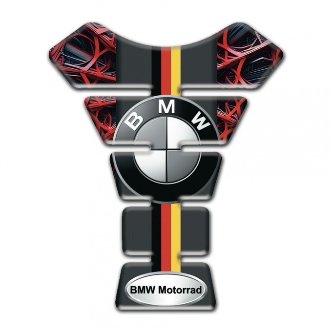 BMW Motorrad Tank Guard Pads Red Spider Web Style 