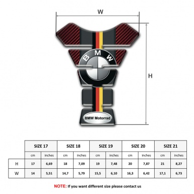 BMW Motorrad  Tank Guard Pads Red carbon Base Motif