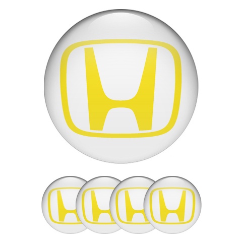 Honda Emblems for Wheel Center Caps White