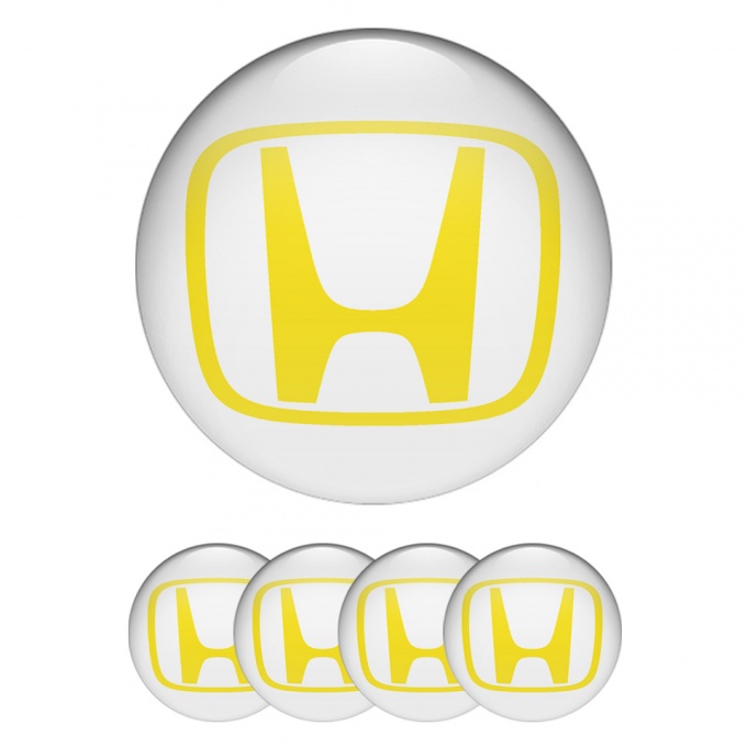 Honda Emblems for Wheel Center Caps White