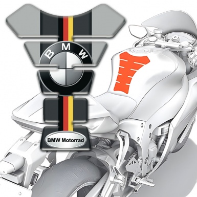 BMW Tank Pad Protector Grey Black Base German Flag Print 