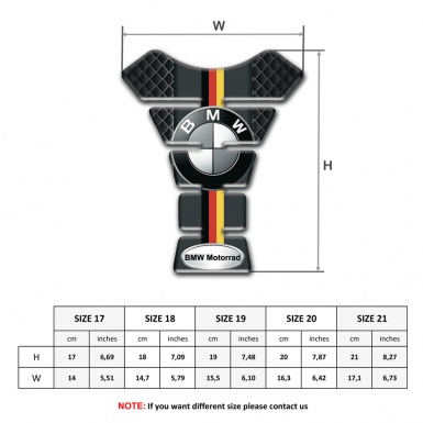 BMW Motorrad Tank Pad Protector dark Mesh design 