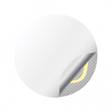 Honda Wheel Emblems for Center Caps Carbon Yellow