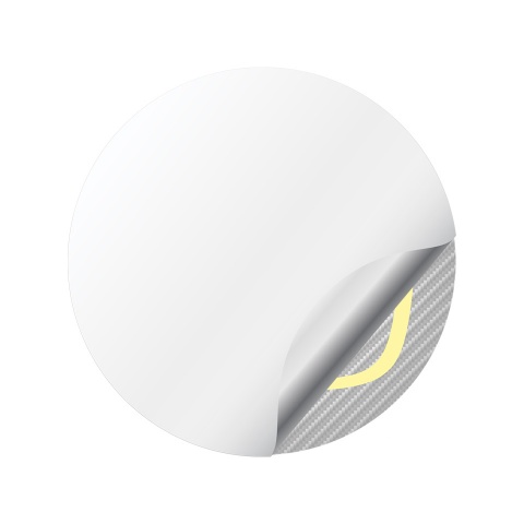 Honda Wheel Emblems for Center Caps Carbon Yellow