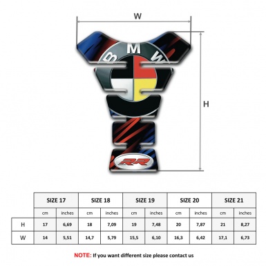 BMW Tank Pad Protector Multicolored Base and German Flag logo Style