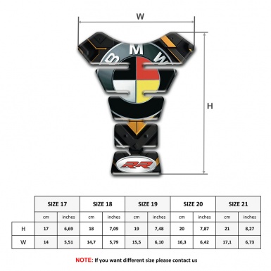 BMW RR Tank Protector Anti Slip Sticker Stylish Vision 