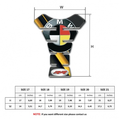 BMW Tank Protector  Silicone Sticker RR Style 