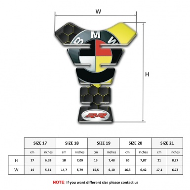 BMW RR Tank Protector Anti Slip Sticker German Flag Style 