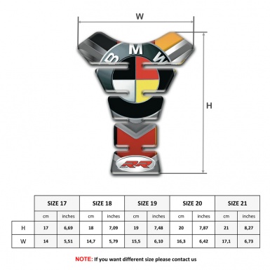 BMW RR Motorcycle Tank Guard Pads Multicolored Edition 