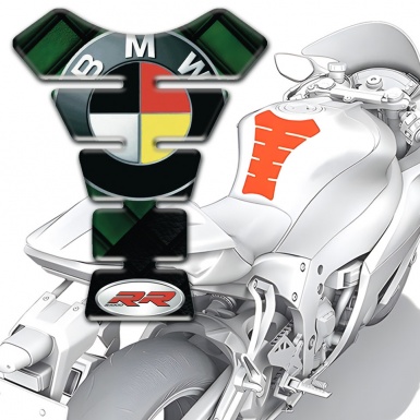BMW RR Tank Protector Center Vision German Flag Style 