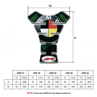 BMW RR Tank Protector Center Vision German Flag Style 