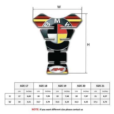 BMW Tank Protector Colorful Lines Base and German Flag Logo 