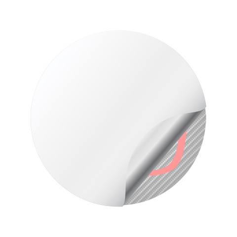 Honda Wheel Emblems for Center Caps Carbon Red