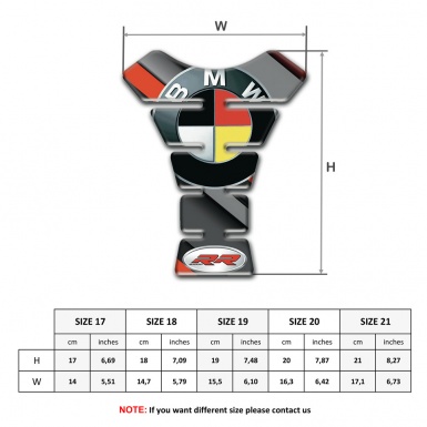 BMW RR Premium Quality Tank Guard Pads German Flag Logo Style 