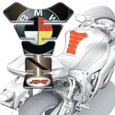 BMW RR Racing Edition Tank Protector German Flag Logo 