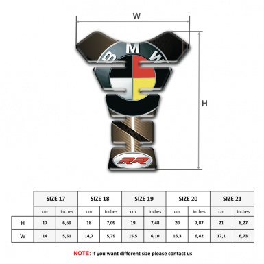 BMW RR Racing Edition Tank Protector German Flag Logo 
