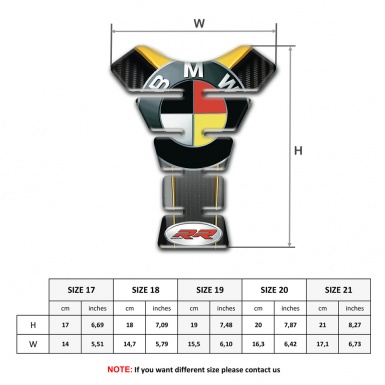 BMW RR Stylish Tank Pad Protector Anti Slip Sticker 