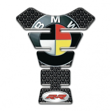 BMW Tank Pad Protector Perforated Steel Base German Flag Logo Edition 