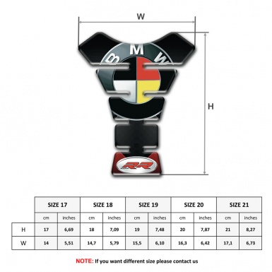 BMW Tank Guard Pads Black with Red Details base RR Version 
